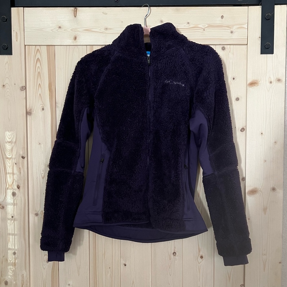 Columbia Women’s Deep Purple Heavy‎ Fleece Full Zip Jacket Size Medium